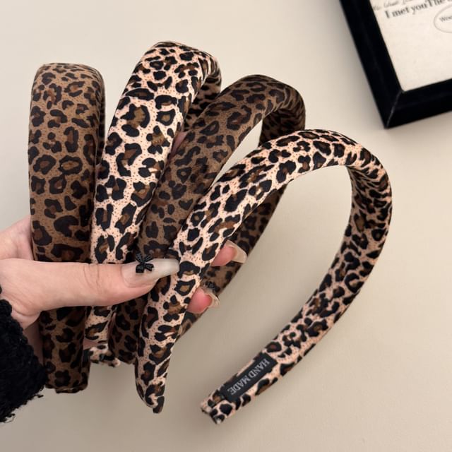 Kayochs-Leopard Print Velvet Headband Various Designs