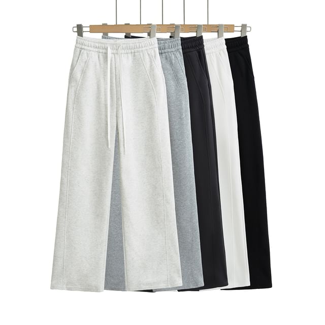 Asiris-High Waist Plain Sweatpants