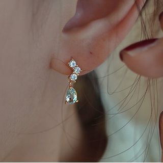 Hansha-Rhinestone Drop Earring