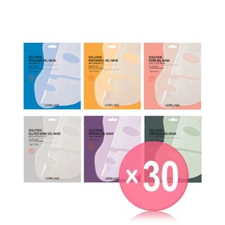 LEBELAGE - Solution Gel Mask - 6 Types (x30) (Bulk Box)