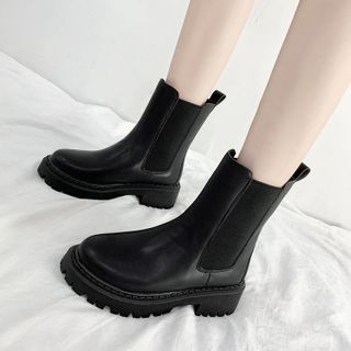 platform ankle chelsea boots