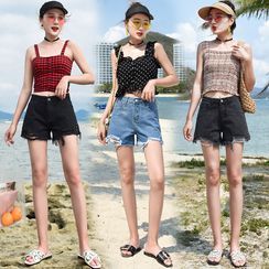 Arroba - Ripped Denim Shorts Arroba - Ripped Denim Shorts