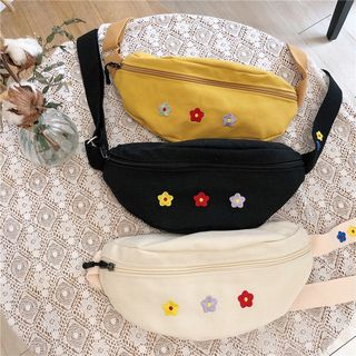 embroidered sling bags