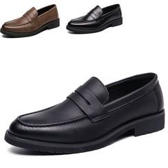 WeWolf - Faux-Leather Cutout Panel Loafers WeWolf - Faux-Leather Cutout Panel Loafers
