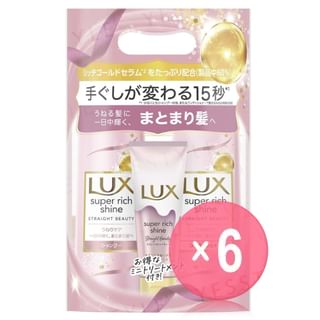 Lux Japan - Super Rich Shine Straight Beauty Shampoo & Conditioner & Treatment Set (x6) (Bulk Box)