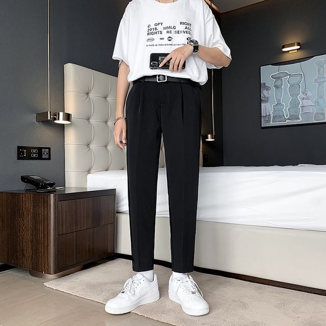 VEAZ Cropped Tapered Dress Pants YesStyle