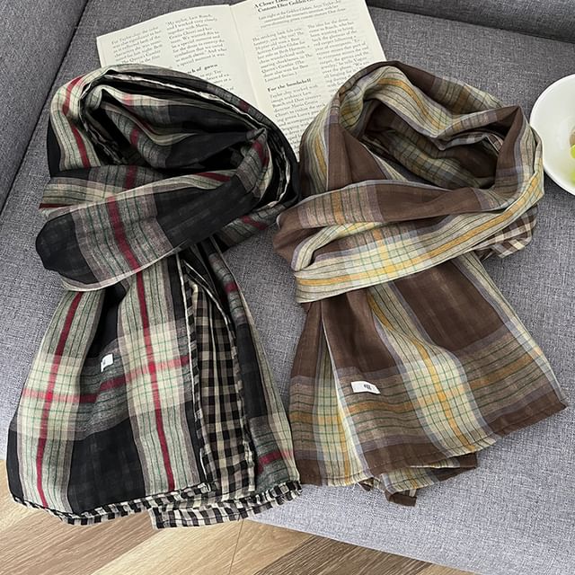 4-4 STUDIO-Plaid Light Scarf