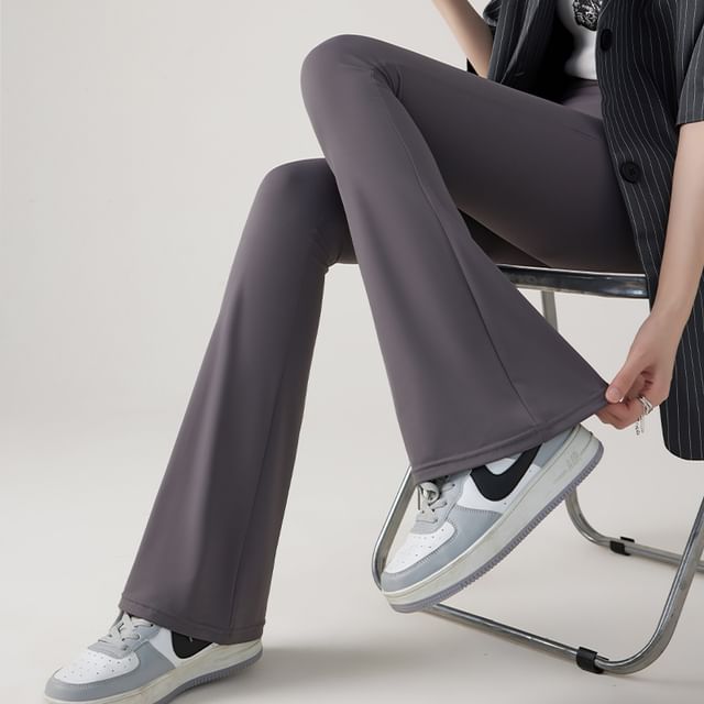 evanesce-Plain Flare Yoga Pants