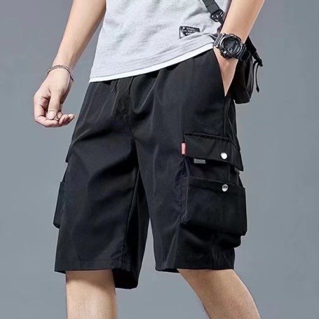 GRAYCIOUS-Drawstring Wide Leg Cargo Shorts