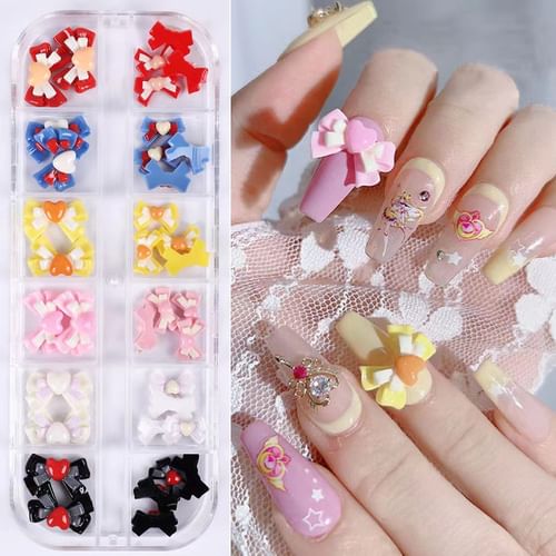 Buy S.A.V.I 3D Shell Flower, Nail Art Palette Decorations, 12 Grids Arora  Bow Butterfly, Nail decorations Art Accessories Jewelry DIY For Manicure  Design Accessories Online at Low Prices in India - Amazon.in