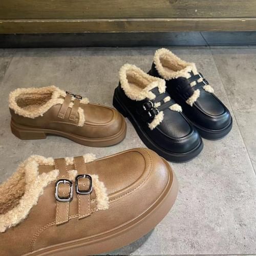 Fleece lined store loafers