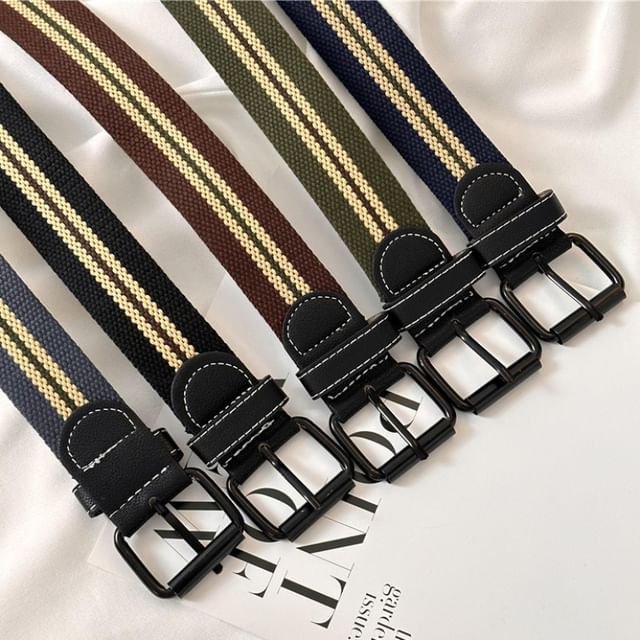 Sinlarity-Striped Belt