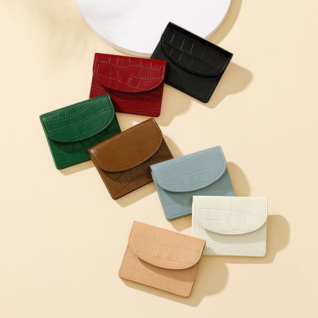 tablarosa-Faux Leather Flap Coin Purse
