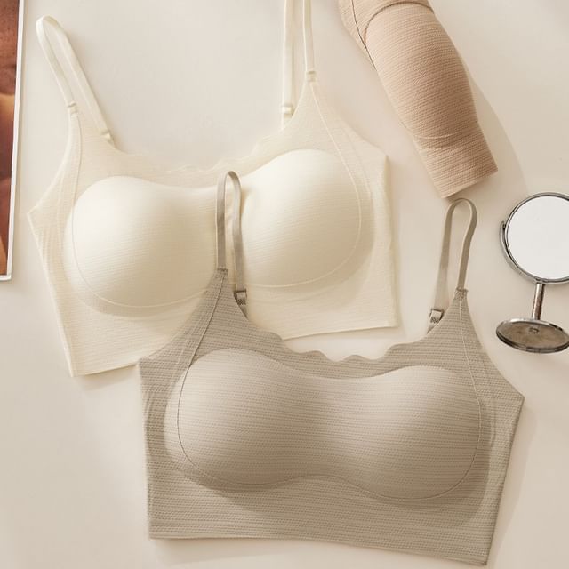 Faiar-Seamless Plain Bra Top