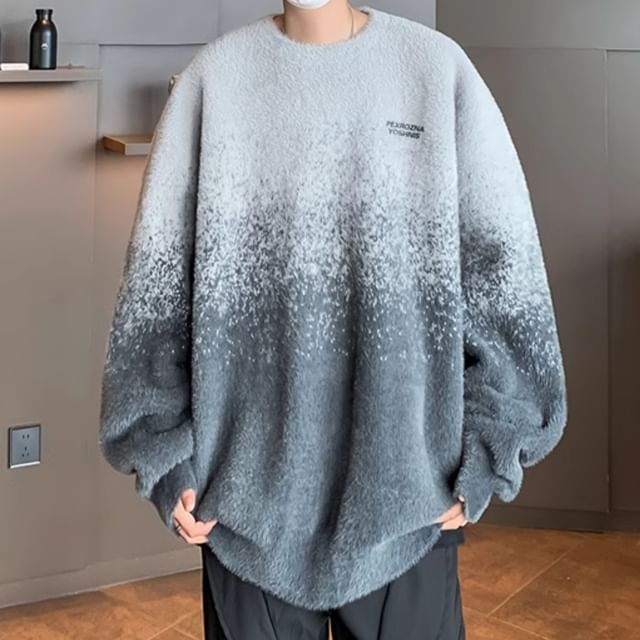 Trimecca-Crewneck Gradient Sweater