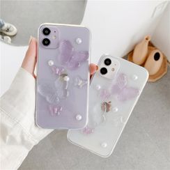 Xianto - Faux Pearl Butterfly Transparent Phone Case - iPhone 11 Pro Max / 11 Pro / 11 / SE / XS Max / XS / XR / X / SE 2 / 8 / 8 Plus / 7 / 7 Plus Xianto - Faux Pearl Butterfly Transparent Phone Case - iPhone 11 Pro Max / 11 Pro / 11 / SE / XS Max / XS / XR / X / SE 2 / 8 / 8 Plus / 7 / 7 Plus