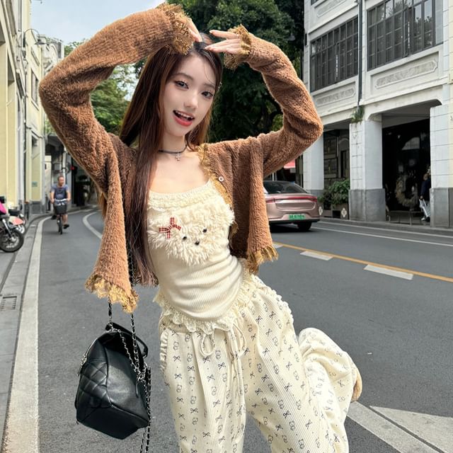 Porstina-Cardigan con Frange