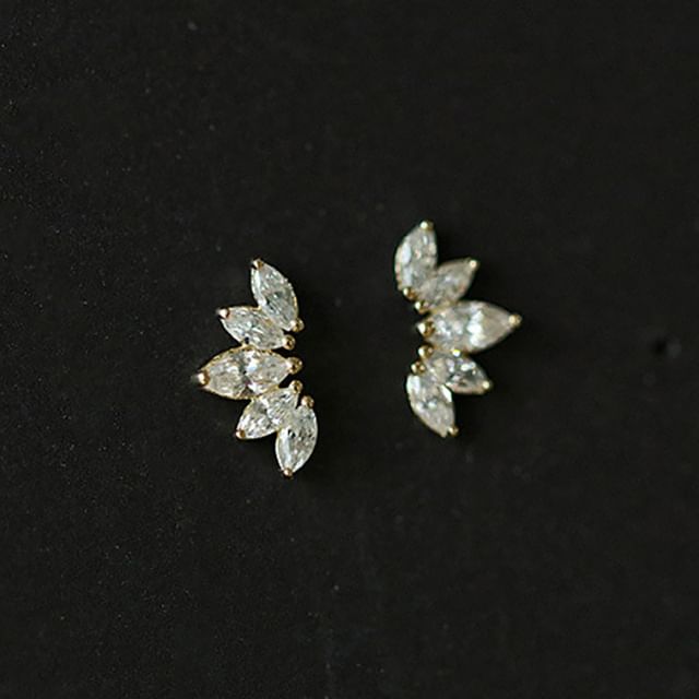 Seirios-Rhinestone Stud Earring