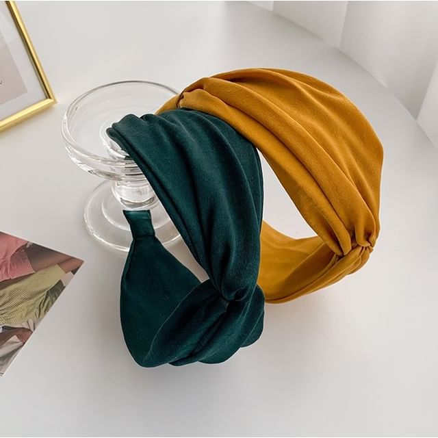 Allyrinta-Plain Ruched Headband
