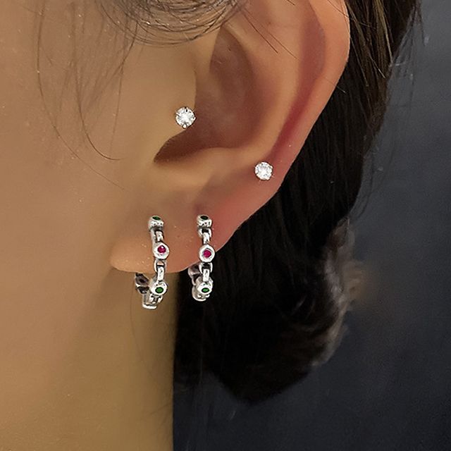 Chimerro-Rhinestone Hoop Earring