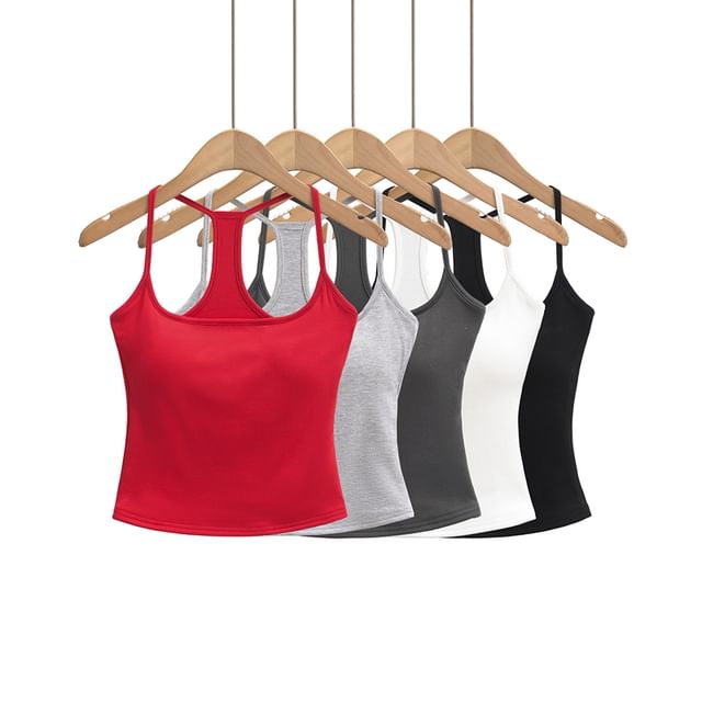Ulark-Racerback Plain Tank Top