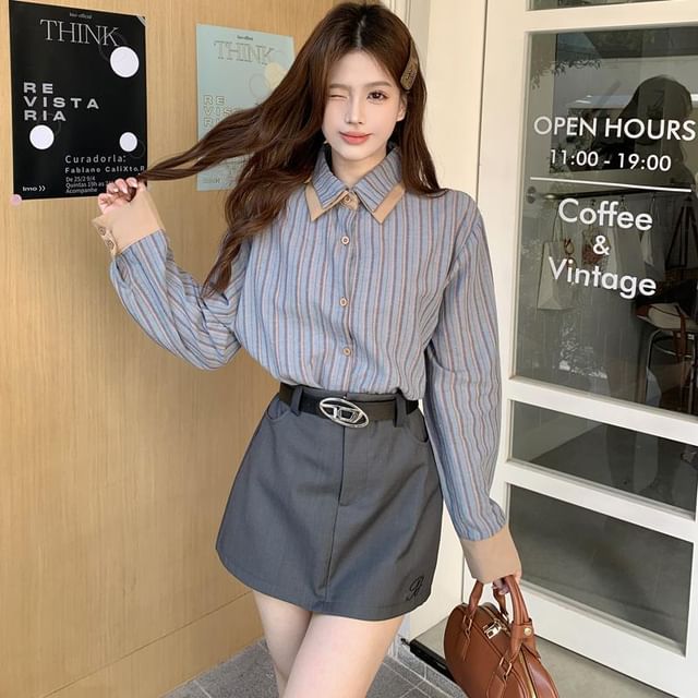 Iduna-Long-Sleeve Striped Shirt