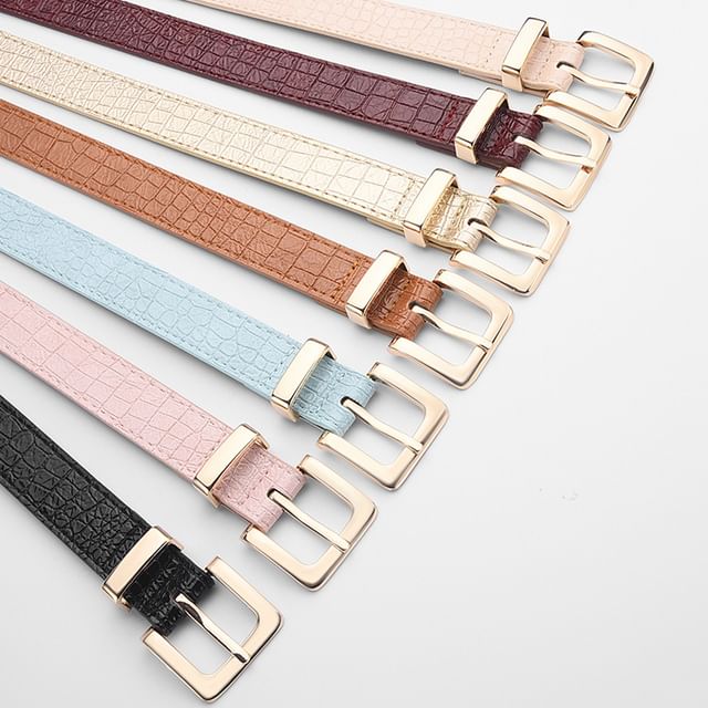 Aucucci-Faux Leather Belt