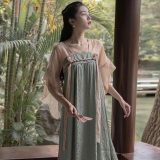 Caleah - Two-Tone Midi Hanfu Dress | YesStyle