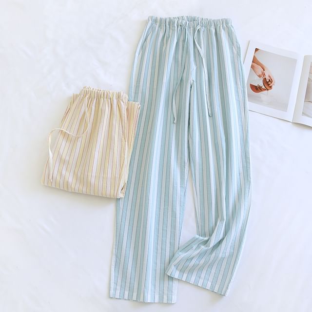 Dogini-Striped Pajama Pants