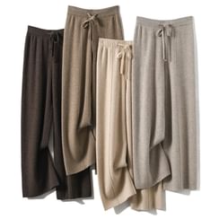 Hippona - Pantalones Holgados de Carga con Cordón Liso de Tiro Medio