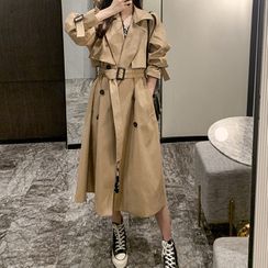 Antoinine - Double Breasted Long Trench Coat