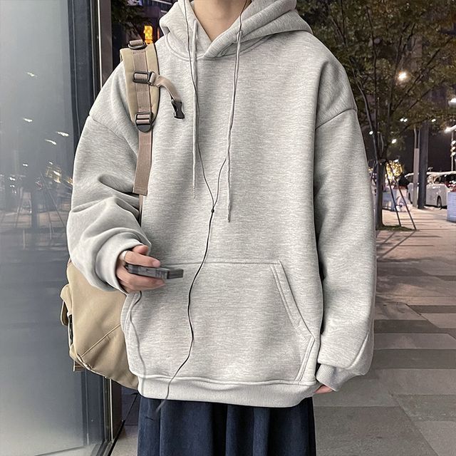 Bjorn - Couple Matching Plain Oversized Hoodie | YesStyle