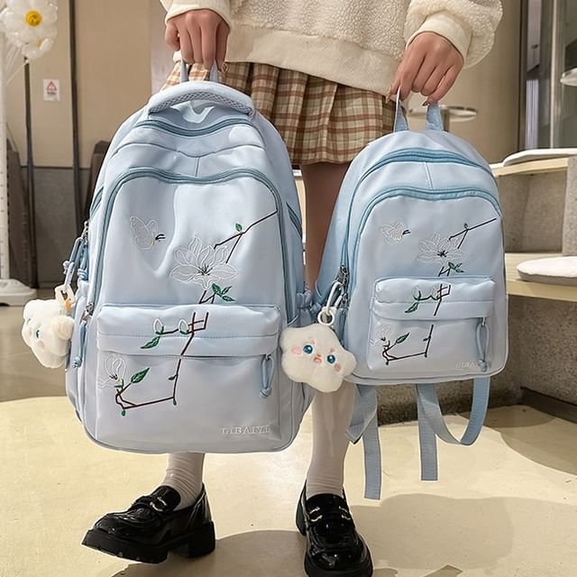 EAVALURE - Floral Embroidered Nylon Backpack | YesStyle