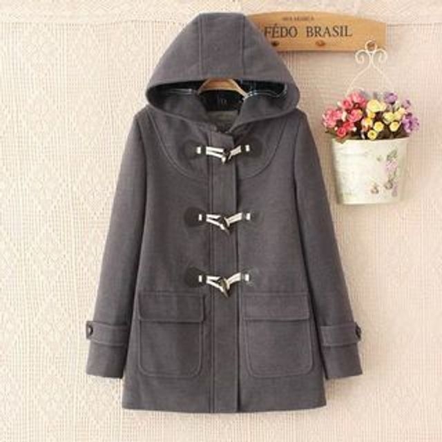 Mori Girls - Hooded Toggle Coat | YesStyle
