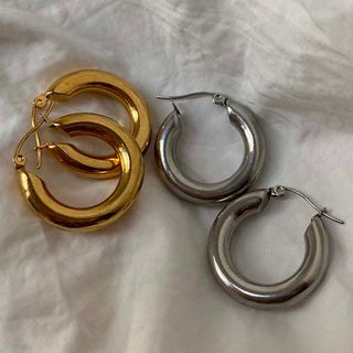 Betsuno-Stainless Steel Hoop Earring