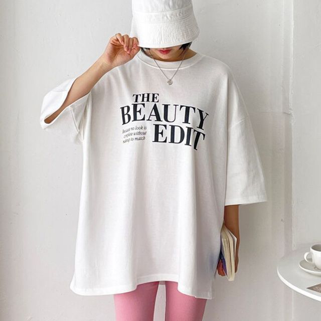 Seoul Fashion - Letter Oversized T-Shirt