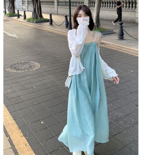 Spaghetti-Strap Plain Midi Sundress 