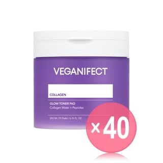 Veganifect - Collagen Glow Toner Pad (x40) (Bulk Box)