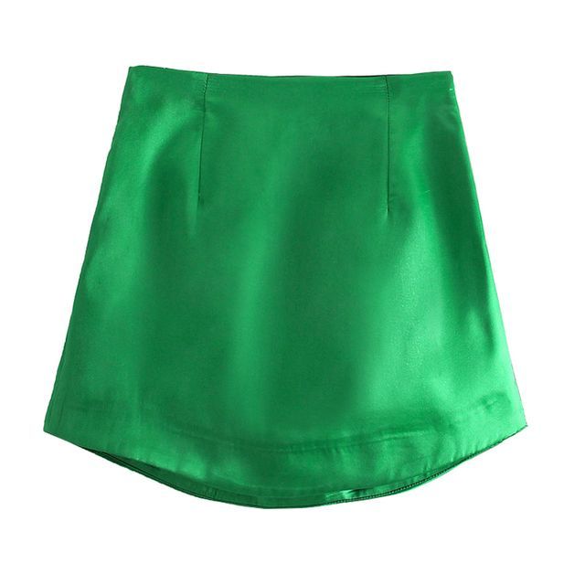 LexiLotte-Satin Mini Skirt