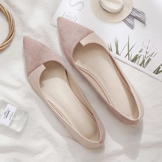 suede pointed flats