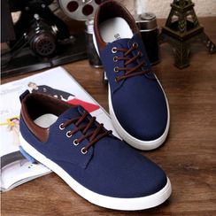 Red Star - Lace-Up Canvas Shoes Red Star - Lace-Up Canvas Shoes