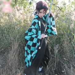 Mikasa - Demon Slayer: Kimetsu no Yaiba Tanjiro Kamado Cosplay Costume / Wig / Set Mikasa - Demon Slayer: Kimetsu no Yaiba Tanjiro Kamado Cosplay Costume / Wig / Set