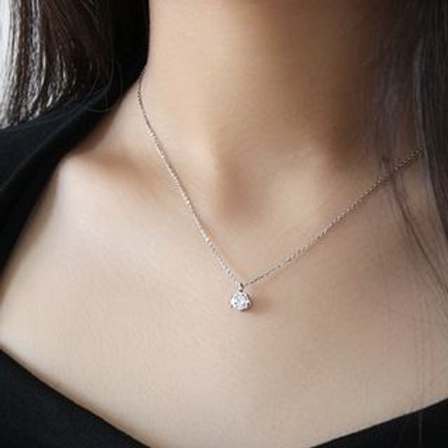 Phoenoa-Collar con colgante de llave y pedrería en plata de ley