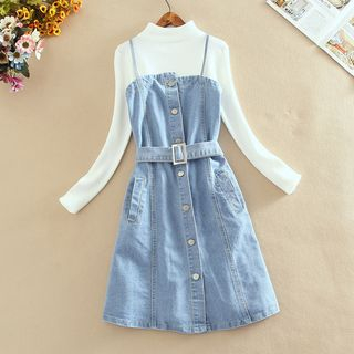 a line pinafore dress