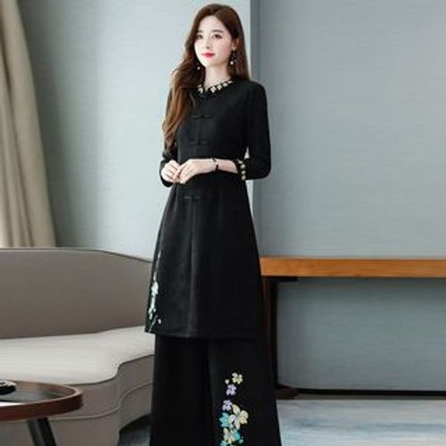 Traditional Chinese Hanfu womens tang trousers