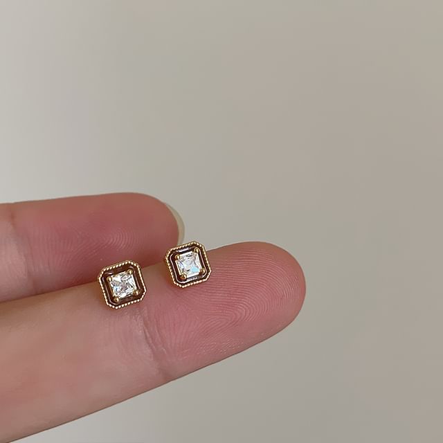 Panda Dama-Sterling Silver Rhinestone Stud Earring