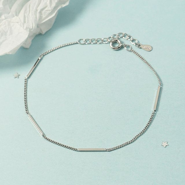 Forainer-Alloy Bar Bracelet