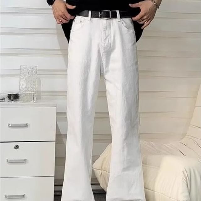 DuckleBeam-High Waist Flared Jeans