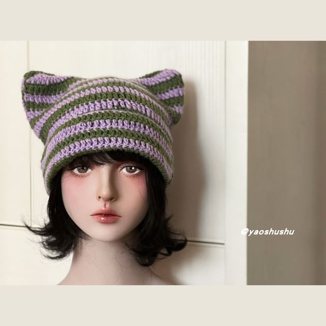 Birravin - Cat Ear Knit Beanie