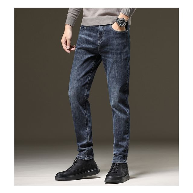 Nataro-Mid Rise Washed Skinny Jeans